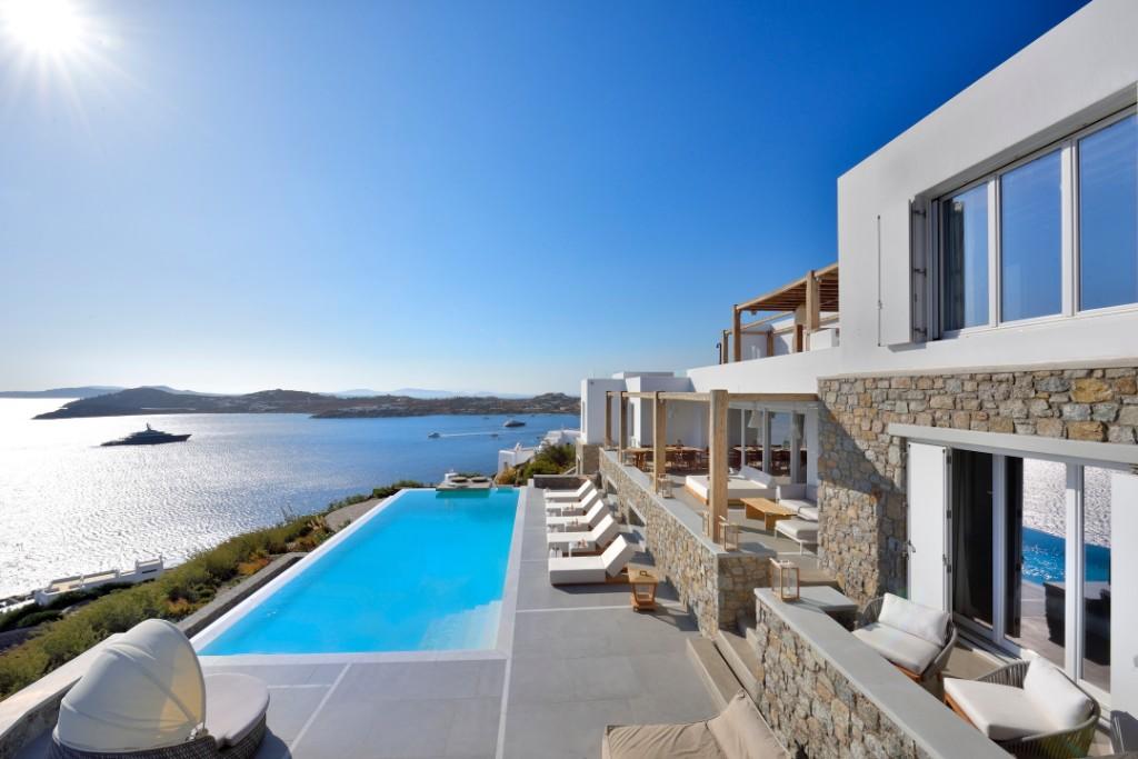 Cliff Top Villa в Агиос Лазарос, Миконос, Греция